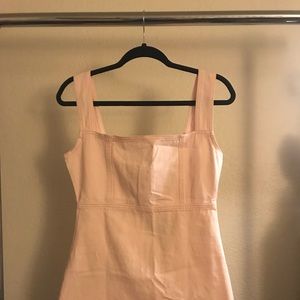 Pink denim mini dress